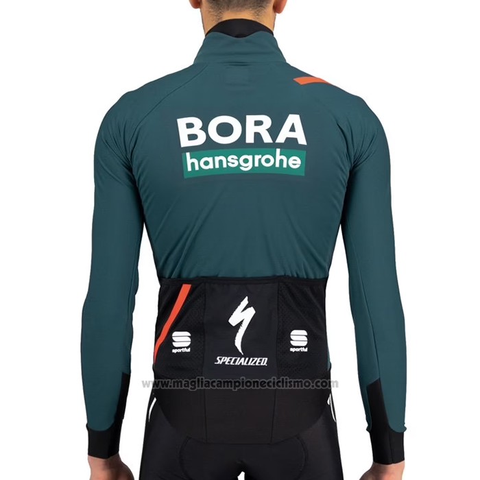 2021 Abbigliamento Ciclismo Bora-Hansgrone Verde Manica Lunga e Salopette